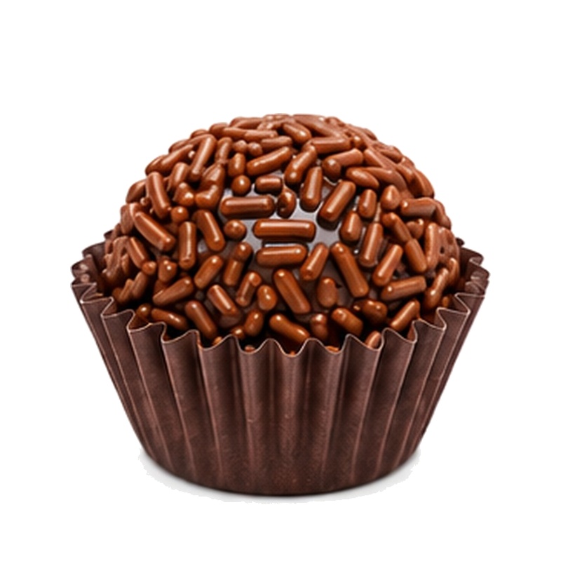 Brigadeiro Tradicional de BRIGÁ en su cápsula de papel